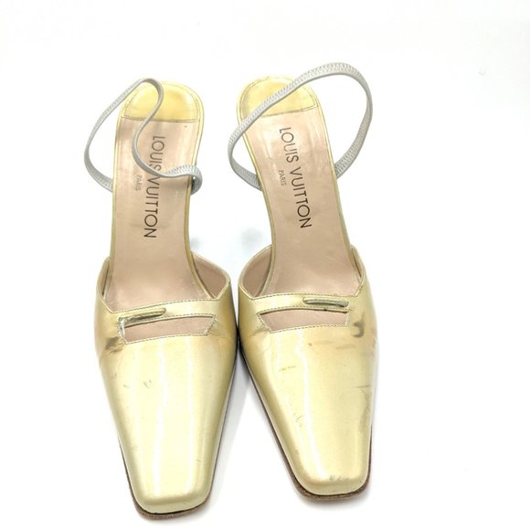 Louis Vuitton Patent Leather Slingbacks - Picture 2 of 8